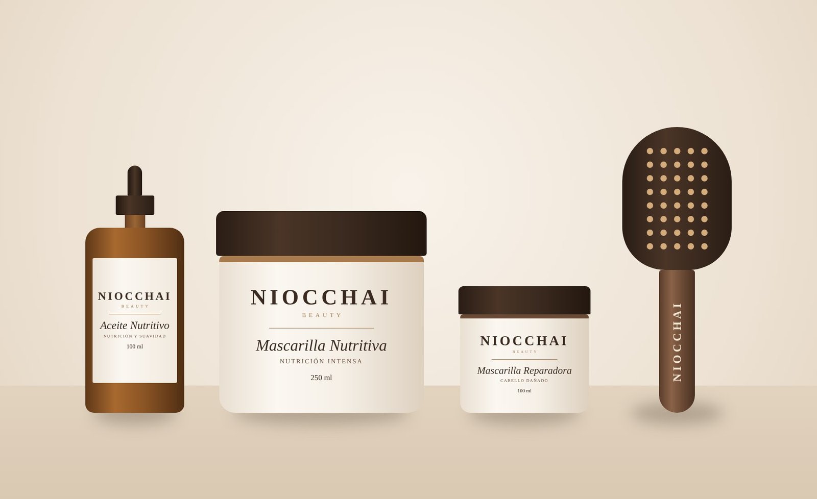 Mascarilla, aceite y cepillo Niocchai Beauty